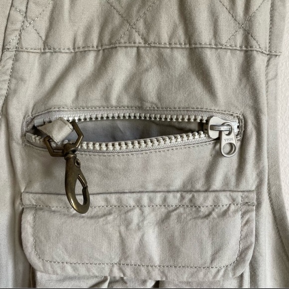 90s Vintage Woolrich Cargo Fishing Hunting Utility Vest Khaki Tan Size Large - Picture 10 of 12